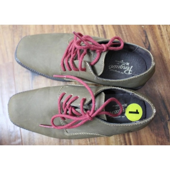 Boys Penguin Dress Shoes Brown Size 1 - Picture 7 of 7